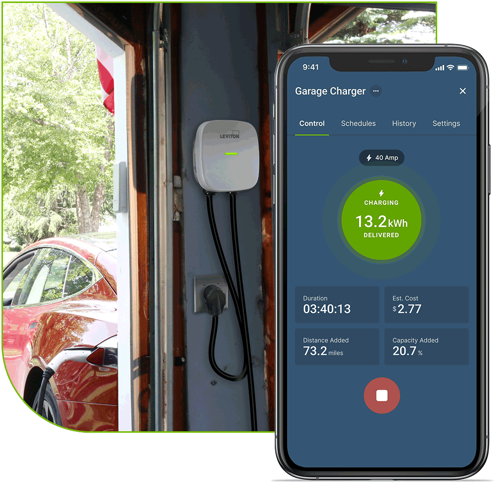Aplicación de hogar inteligente serie EV y ambiente de garaje